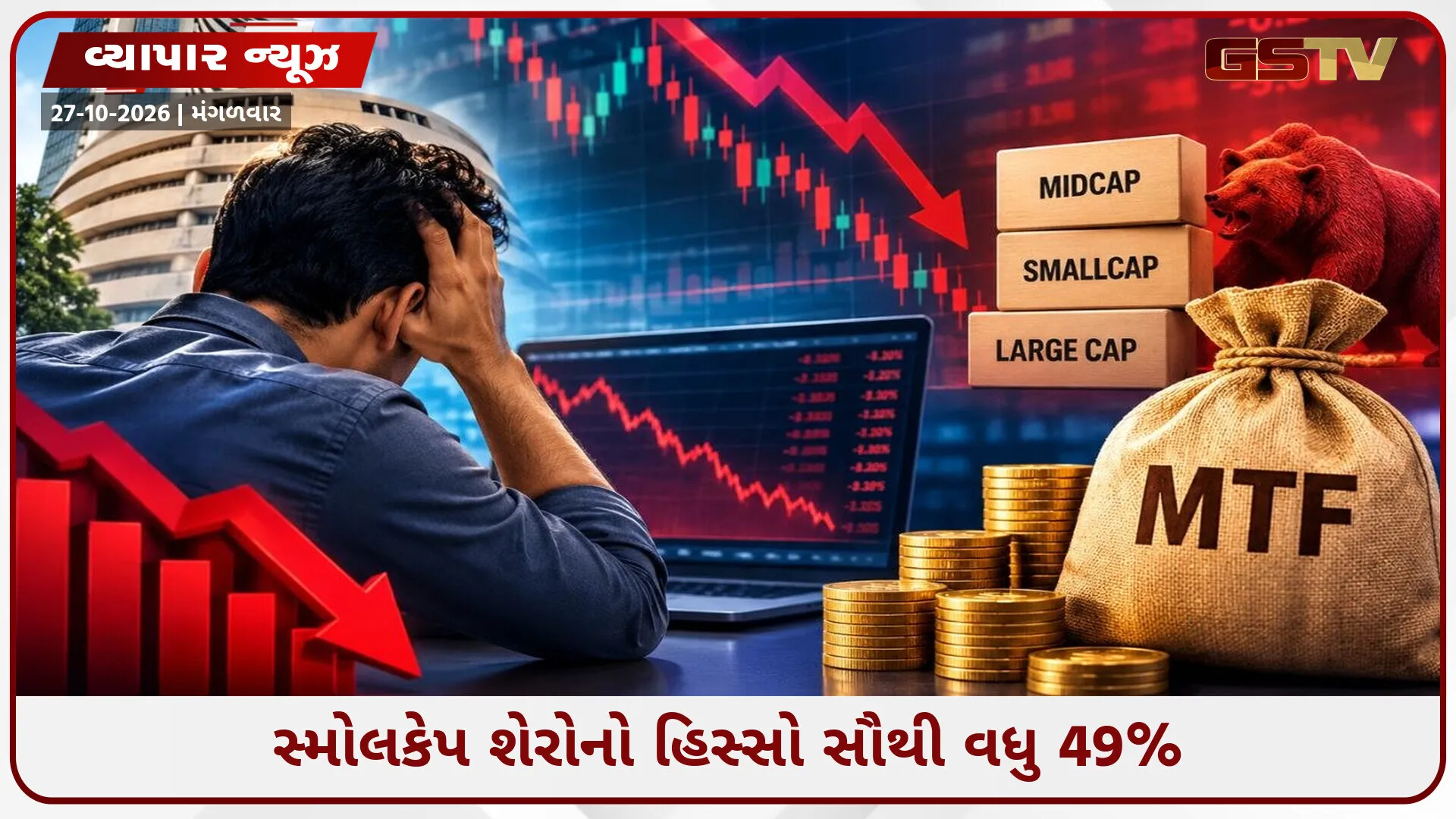 માર્જિન કોલના ડરથી રોકાણકારોમાં ગભરાટ: MTF બુકમાં ₹7,516 કરોડનો ઘટાડો, 2026નો સૌથી મોટો માસિક ફટકો